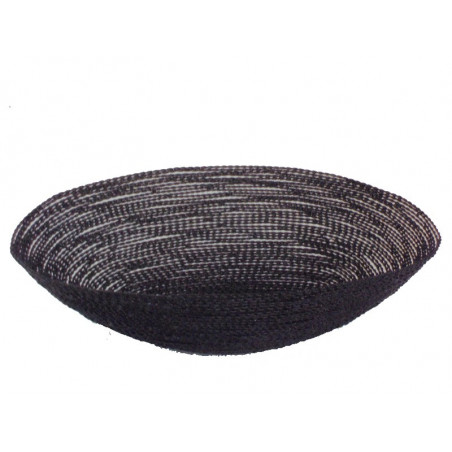 Cesta metal oval, negra 25cm