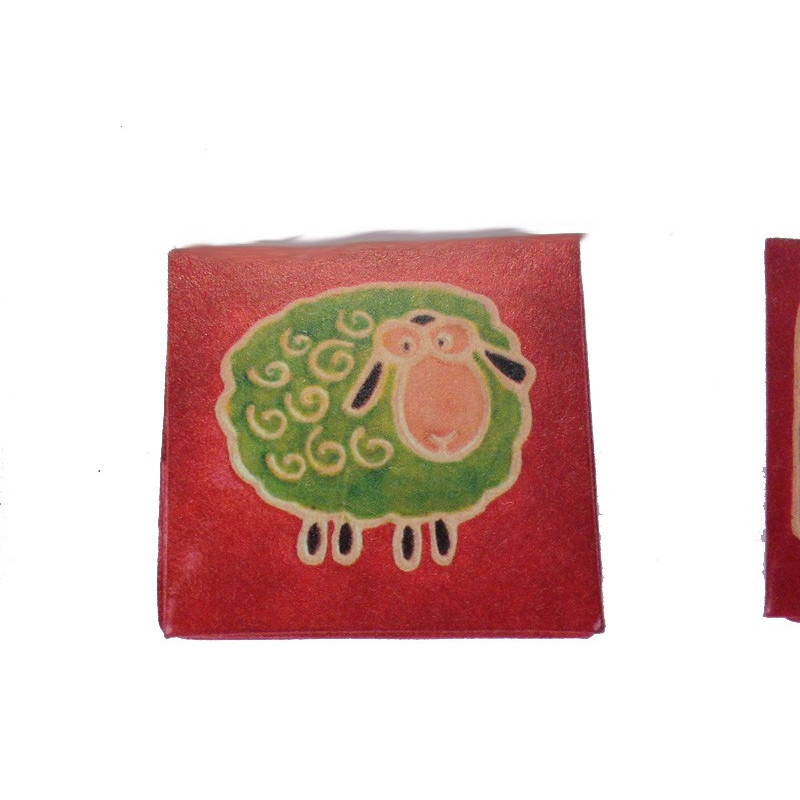 Monedero cuadrado ovejita 6,5 cm