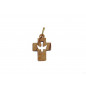Colgante madera tallada, forma de cruz