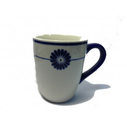 Taza ceramica decorado azul