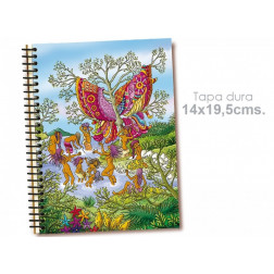 Cuaderno 14*19.5 cm "Mariposa"