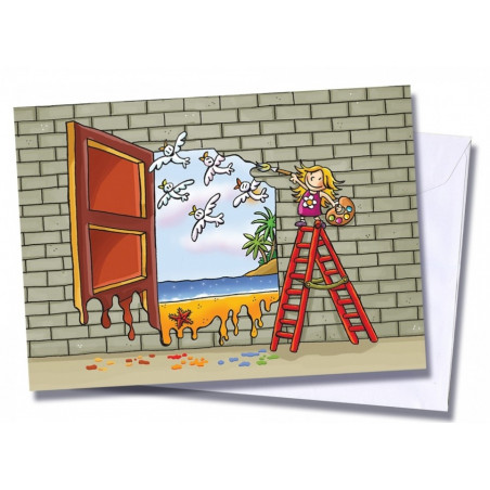 Tarjeta/postal "Esa maldita pared"
