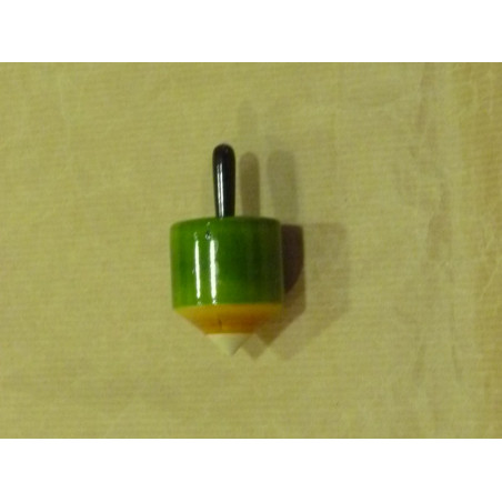Peonza de madera pintada