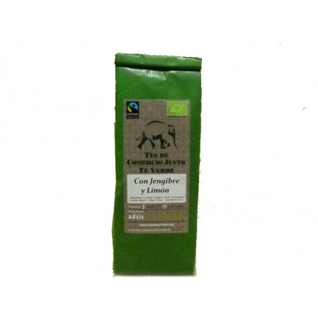 Té verde suelto con jengibre y limón, 100gr