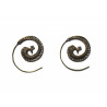 Pendientes espiral latón dorada, 3cm