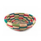 Cesta mimbre hilos multicolor 34*10cm