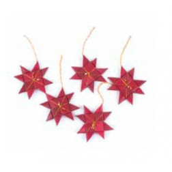 Estrella hoja de palma, roja
