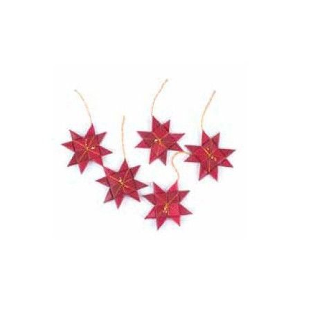 Estrella hoja de palma, roja