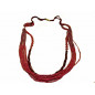 Collar multihilo cuentas, color cereza