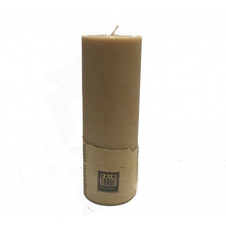 Vela beige cilindro alargado, 5,3*15cm