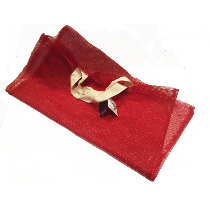 Bolsa compra tipo mosquitera, roja
