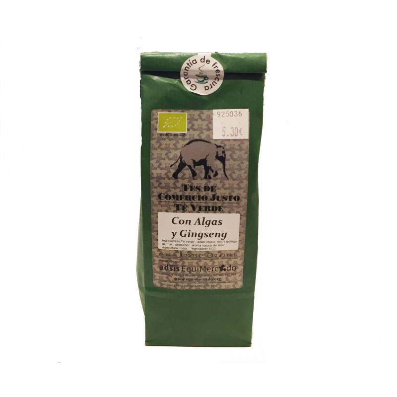 Té verde BIO con algas y ginseng, 100gr Té verde BIO con algas y ginseng, 100gr