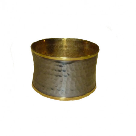 Brazalete de metal dorado con externo antracita