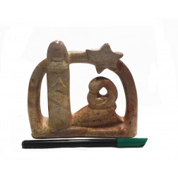 Belén piedra rosita 15cm