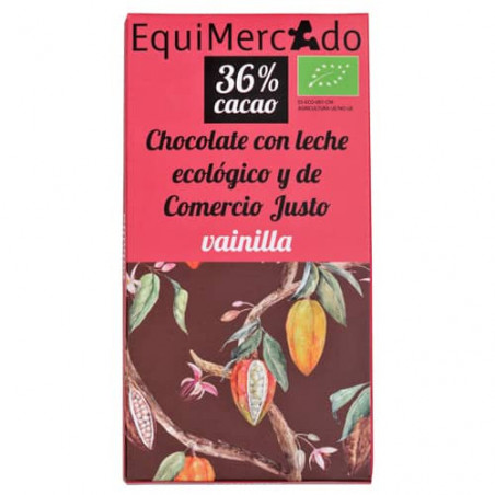 Chocolate BIO de leche con vainilla - 80g Chocolate BIO de leche con vainilla - 80g