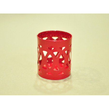 Base para vela, metal color rojo 6*5 cm