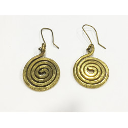 Pendientes espirales doradas