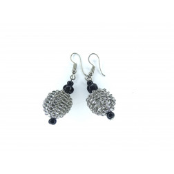 Pendientes bolita de metal, pequeña