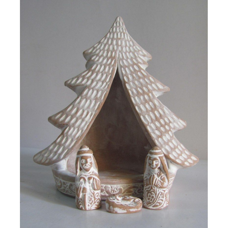 Árbol de Navidad con Nacimiento, 4 piezas, 18,5x18