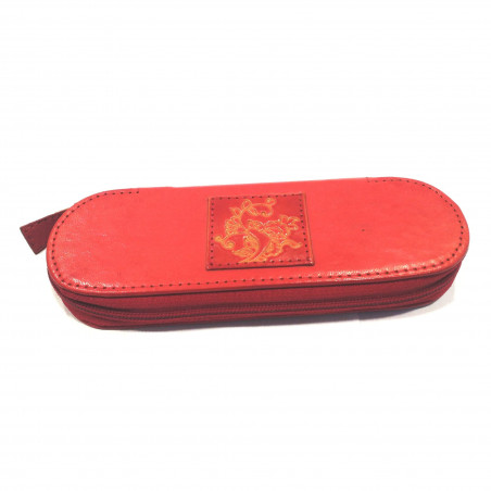 Funda gafas piel rojo diseño Kalka