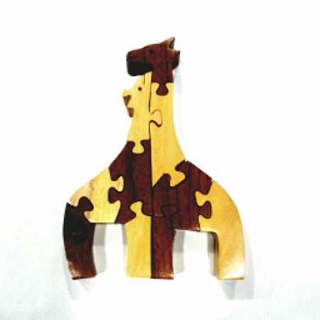 Puzzle jirafas, maderas papri/tune