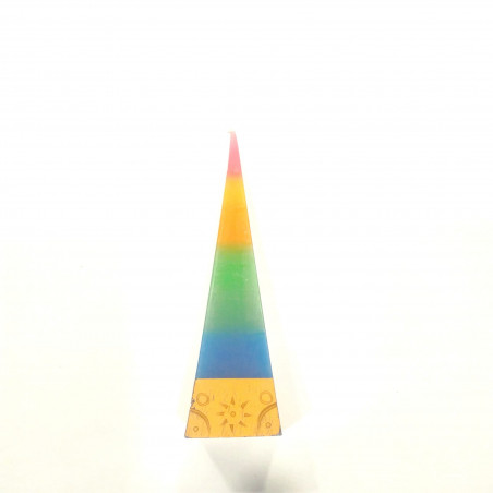Vela Pirámide Multicolores Mediana