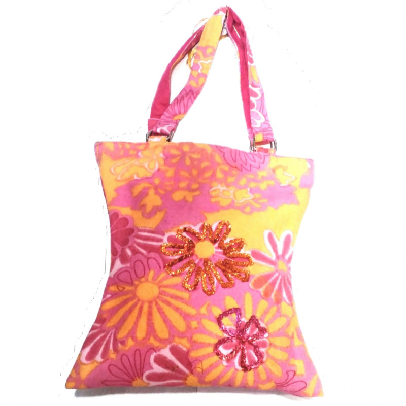 Bolso algodón estampado floral