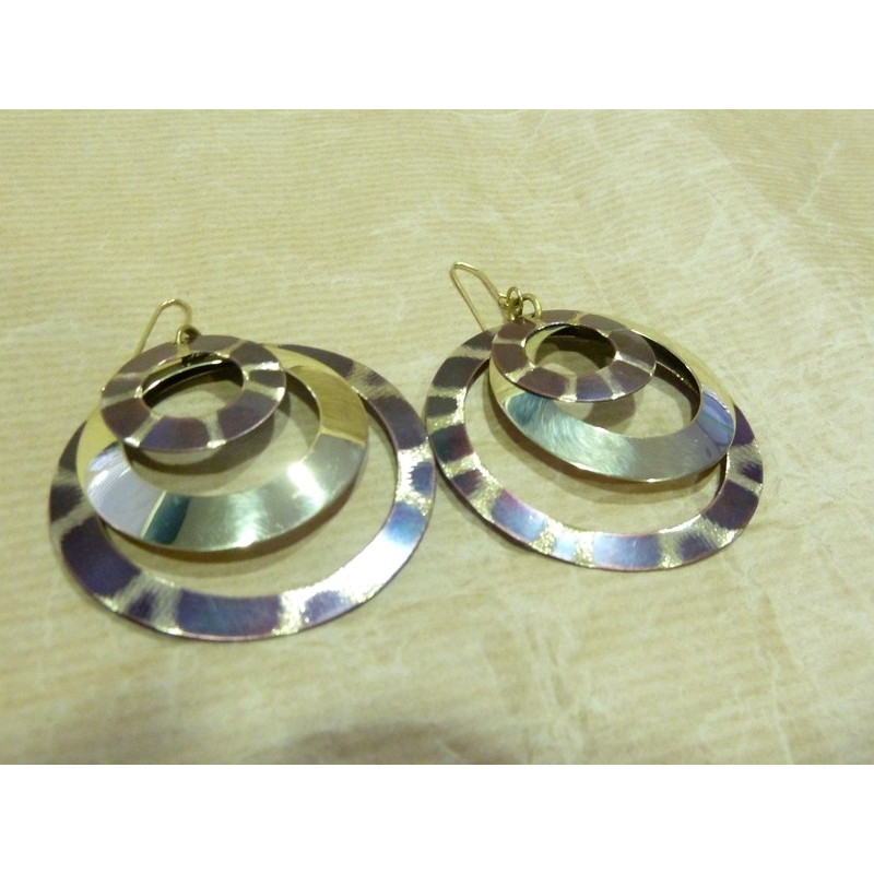 Pendientes de tres aros.