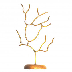 Árbol de joyería hierro y madera de mango, 25,5 x 42 cm