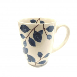 Taza de café "Hojas" cerámica, Azul