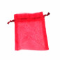 Bolsa regalo transparente fabricada en rojo organza