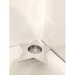 Portavelas “Star” aluminio  plateado