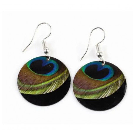 Pendientes "Pavo real"