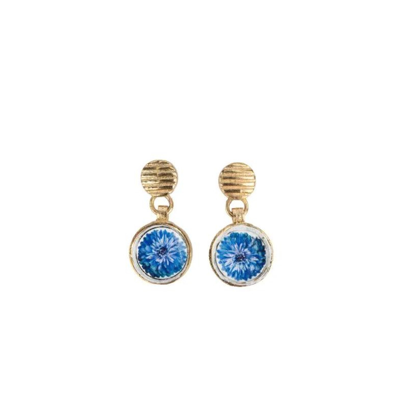 Pendientes "Flor Azul"