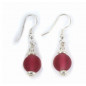 Pendientes con cuentas de cristal rojo