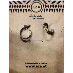 Pendientes dorados forma de anillo