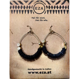 Pendientes circulares negros