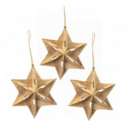 Adorno estrellas de navidad doradas