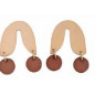 Pendientes pierna beige