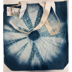 Bolso espiral azul con blanco