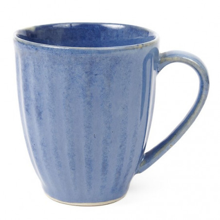 Taza de cerámica azul
