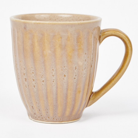 Taza de cerámica  amarilla arena