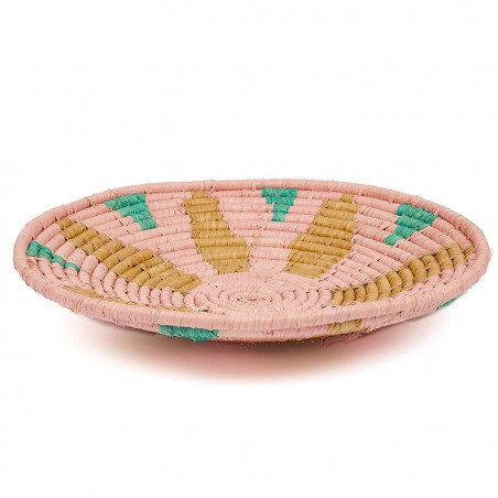Cesta hoja palma rosa