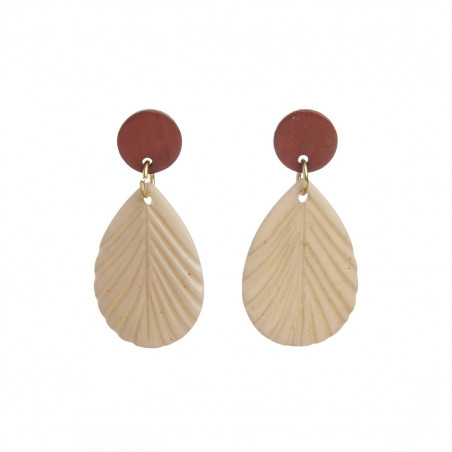 Pendientes con forma de hoja rosa