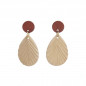 Pendientes con forma de hoja rosa Pendientes con forma de hoja rosa