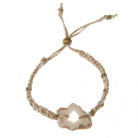 Pulsera de piedra de algodón