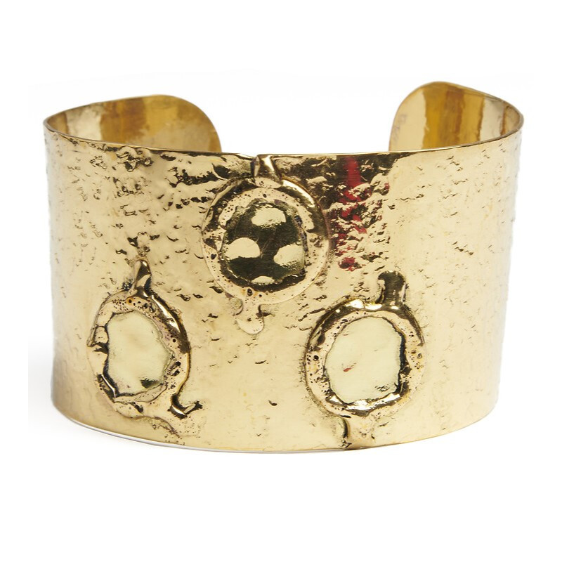 Pulsera ajustable de latón dorado