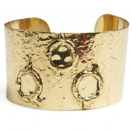 Pulsera ajustable de latón dorado