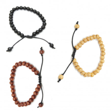 Pulsera ajustable de madera
