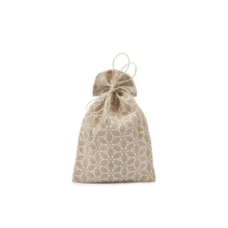 Bolsa regalo yute floral S Bolsa regalo yute floral S